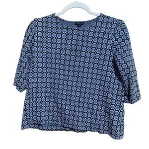 J. Jill Wearever Collection Size Medium Petite Multicolor Print Stretch Top